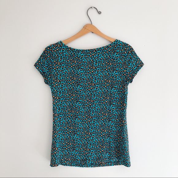 Banana Republic Aquarium Blue Leopard Print Tee - Picture 6 of 6